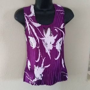 Psychedelic Pleated  Expandable Tank Top